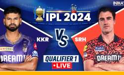 KKR vs SRH Qualifier 1 IPL 2024 live match, Narendra Modi Stadium Ahmedabad