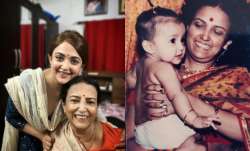 Singer Monali Thakur with her mother
