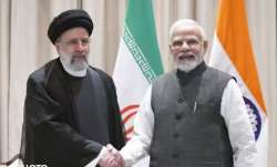 Prime Minister Narendra Modi with Iranian president Ebrahim Raisi 