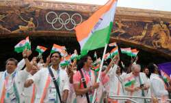 Indian contingent at Paris Olympics 2024 opening ceremony