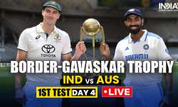 India vs Australia 1st Test Day 4 Live Score.