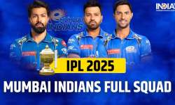 Mumbai Indians squad for IPL 2025.