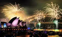 Fireworks explode over Sydney Harbour ahead of New Year's Eve celebrations in Sydney, Tuesday, Dec. 