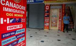 Immigration consultant office at a market in Amritsar