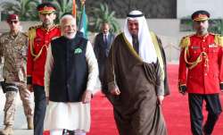 PM Modi receives Guard of Honour in Kuwait.