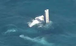 A fuselage in the water off Rottnest