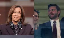 Kamala Harris (left) and JD Vance (Right)