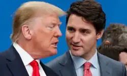 Donald Trump with Justin Trudeau