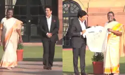 Sachin Tendulkar meets India's President Droupadi Murmu.