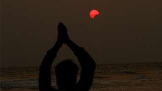 People gazed at the sky in wonder and cheered while others