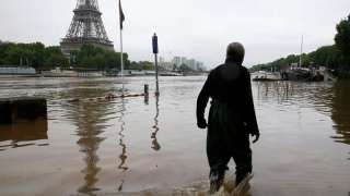 Paris Flood water was flowing through the streets of Paris