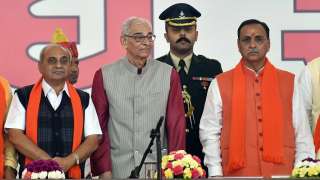 Gujarat CM Vijay Rupani and Deputy CM Nitin Patel along