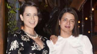 Actress Kangana Ranaut along with her sister Rango