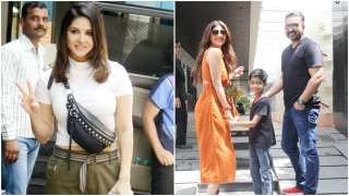 Photos Shilpa Shetty in orange dress Raj Kundra Sonam Kapoor Sunny Leone Bollywood photos, From Shil