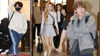 airport looks of kpop idols jungkook v jimin jhope