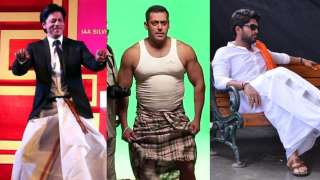 Shah Rukh Khan, Salman Khan and Allu Arjun acing 'lungi'