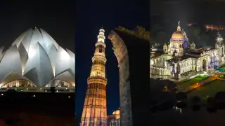 heritage buildings that lit up at night