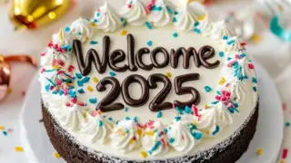 New Year 2025 cake design ideas 