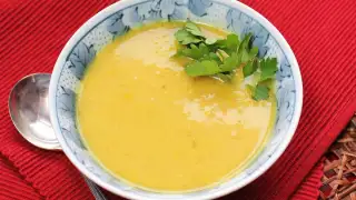 Easy to digest and rich in protein, moong dal soup helps
