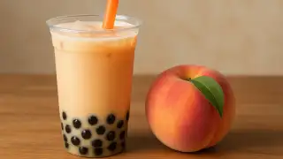 peach bubble tea