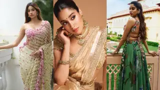 Janhvi Kapoor in saree and lehenga