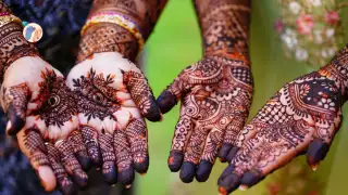 This stunning Janmashtami mehndi design features intricate