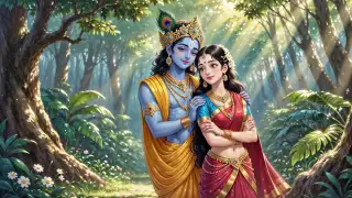 Radha Krishna images in forest, Lord Krishna