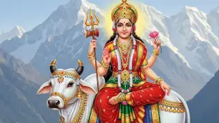 Day 1 Shailaputri Devi image Navratri 1st goddess