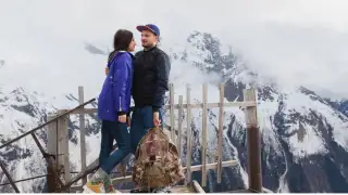 Young couple visiting Manali in December