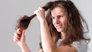 Woman with dry hair