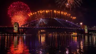 The first moments of the New Year arrive softly here,
