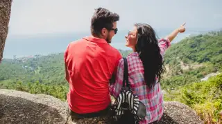 Couple on honeymoon in India