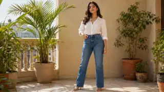 Straight-leg jeans