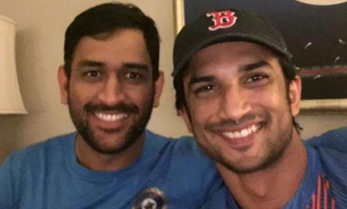 M.S Dhoni with Sushant Singh Rajput