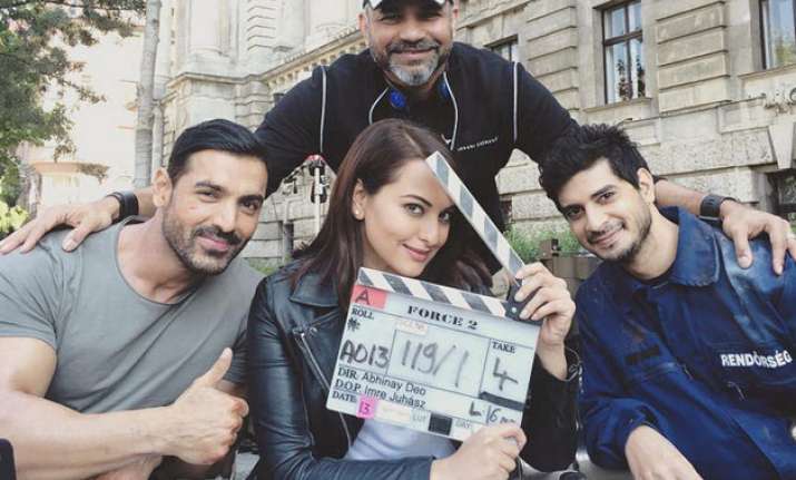 John Abraham with Sonakshi Sinha and Tahir Raj Bhasin