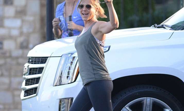 The "Friends" star shared her fitness mantra in an