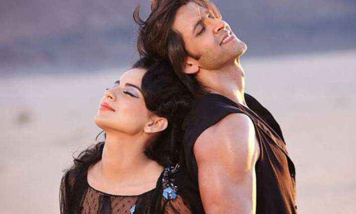 Kangana Ranaut with Hrithik Roshan