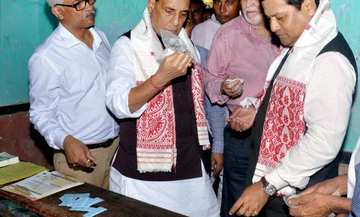 Rajnath Singh with Assam CM Sarbananda Sonowal