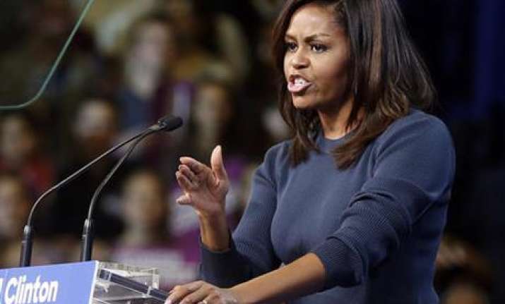 First lady Michelle Obama speaks during a campaign rally