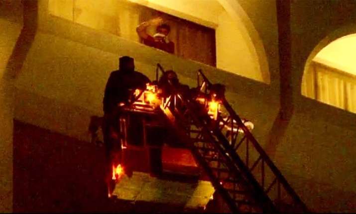 Fire at Karachi Hotel