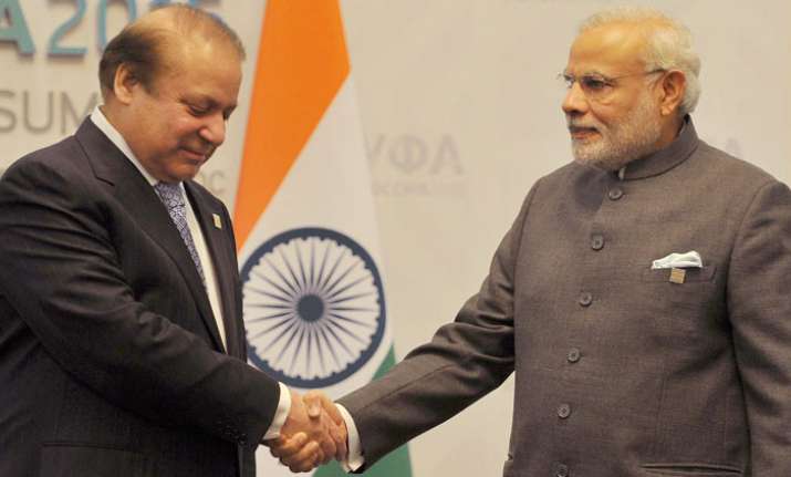 File pic. Pakistan PM Nawaz Sharif and Indian PM Narendra
