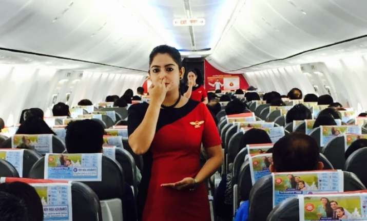Passengers were seen participating in performing