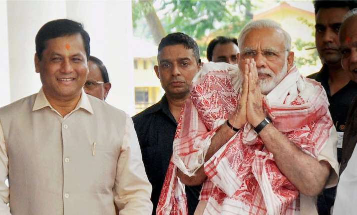 PM Narendra Modi today arrived in Guwahati to take stock of