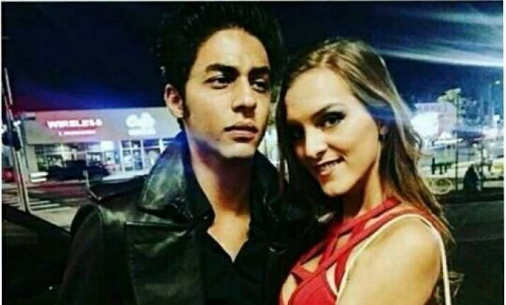 Aryan Khan poses with a mystery girl