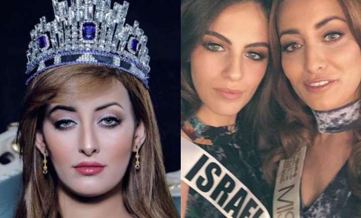 Miss Iraq Sarah Idan with Miss Israel Adar Gandelsman