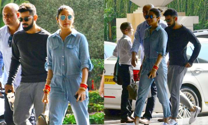 Virat Kohli, Anushka Sharma papped outside their hotel