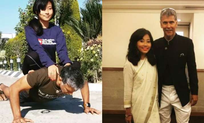 Milind Soman and Ankita Konwar