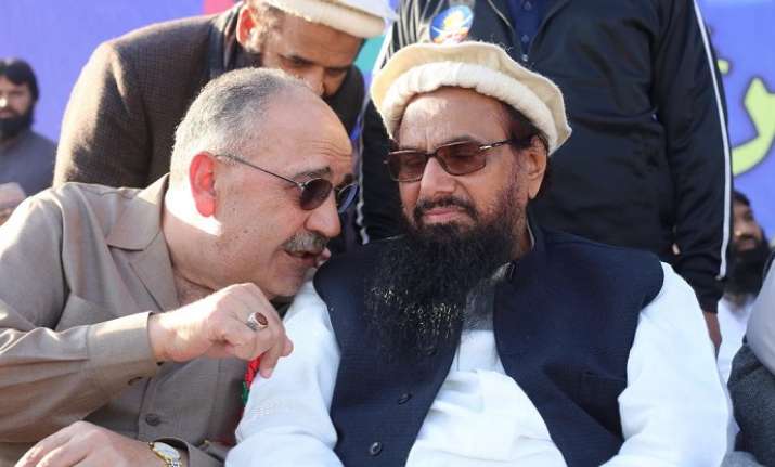 Hafiz Saeed with Palestine's Pakistan envoy (Image tweeted