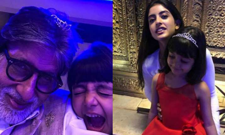 Amitabh Bachchan with his granddaughters