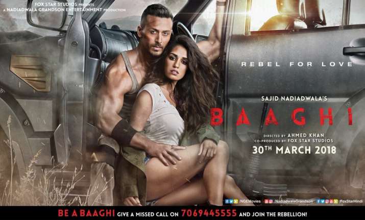 Baaghi 2 posters featuring Tiger Shroff and Disha Patani